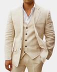 Variant image for Lorenz - Elegant Men's Summer Suit Set with Blazer, Vest, and Pants-1