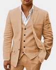 Variant image for Lorenz - Elegant Men's Summer Suit Set with Blazer, Vest, and Pants-11
