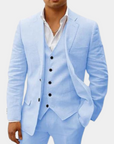 Variant image for Lorenz - Elegant Men's Summer Suit Set with Blazer, Vest, and Pants-16