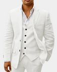 Variant image for Lorenz - Elegant Men's Summer Suit Set with Blazer, Vest, and Pants-21