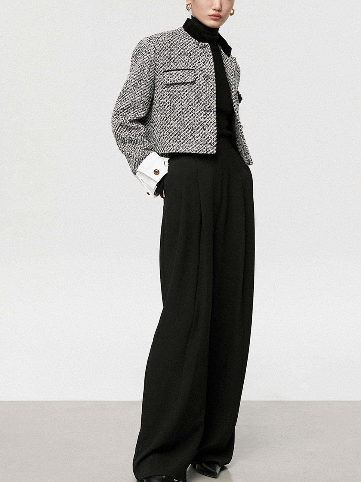Candice | Chic Tweed Boucle Crop Blazer 2