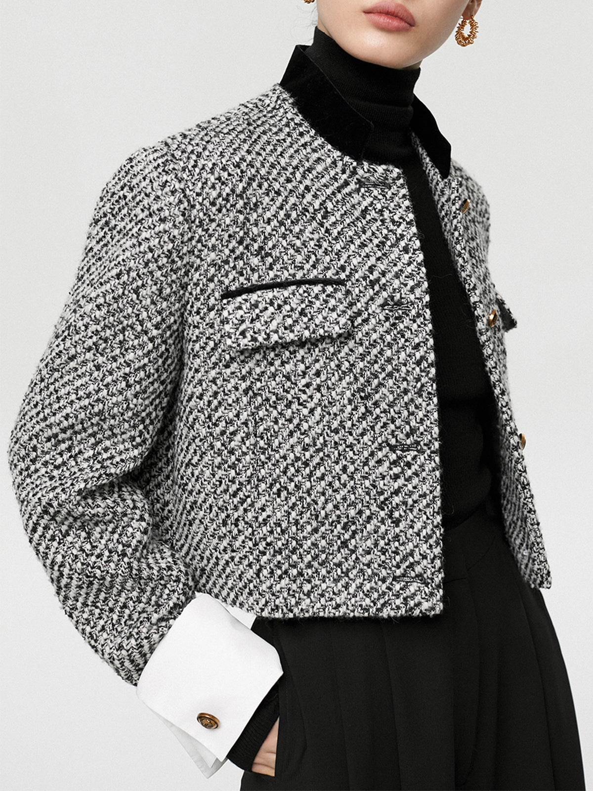 Candice | Chic Tweed Boucle Crop Blazer 3
