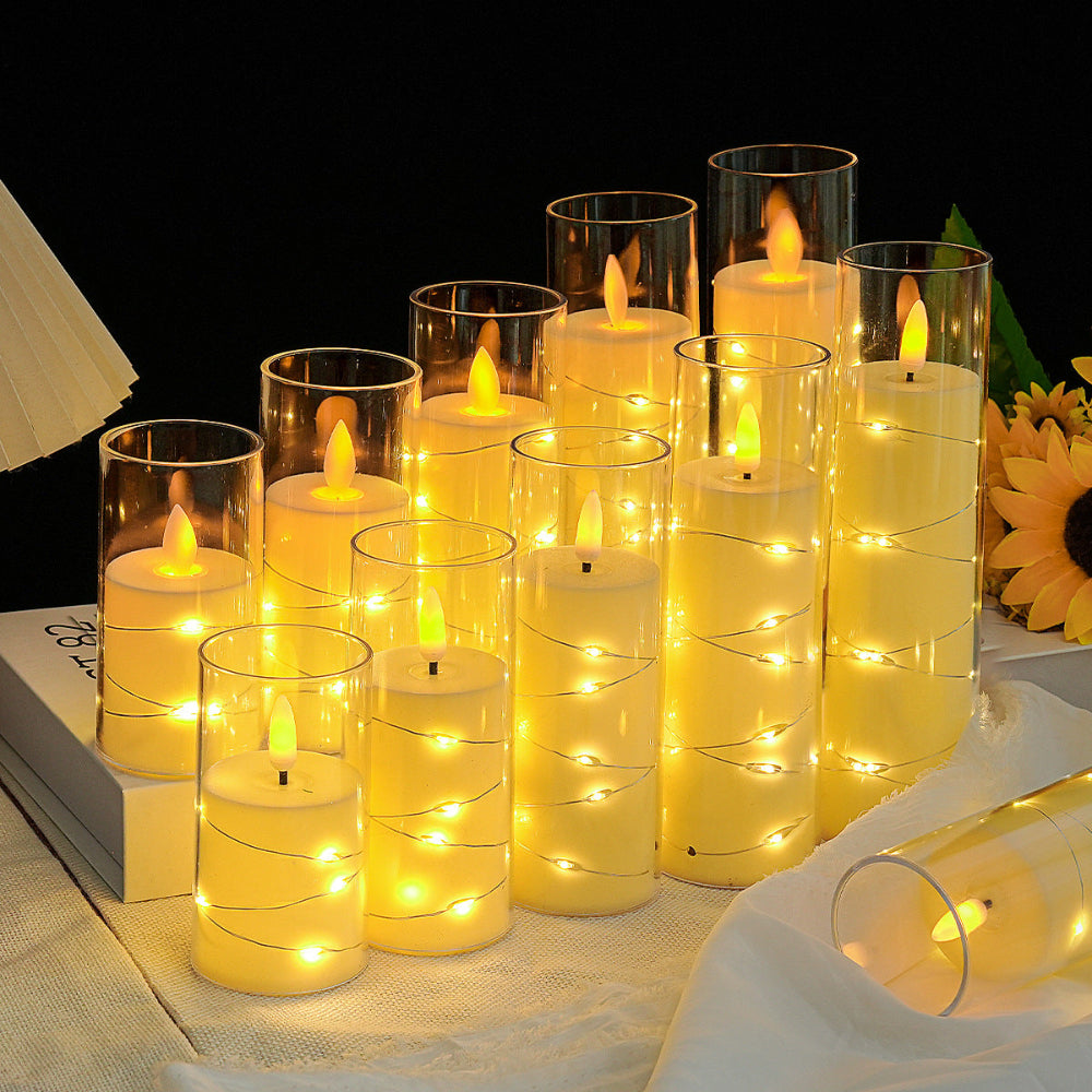 CandleEase | LED Flameless Candle Holders with Remote Control for Warm Lighting 6