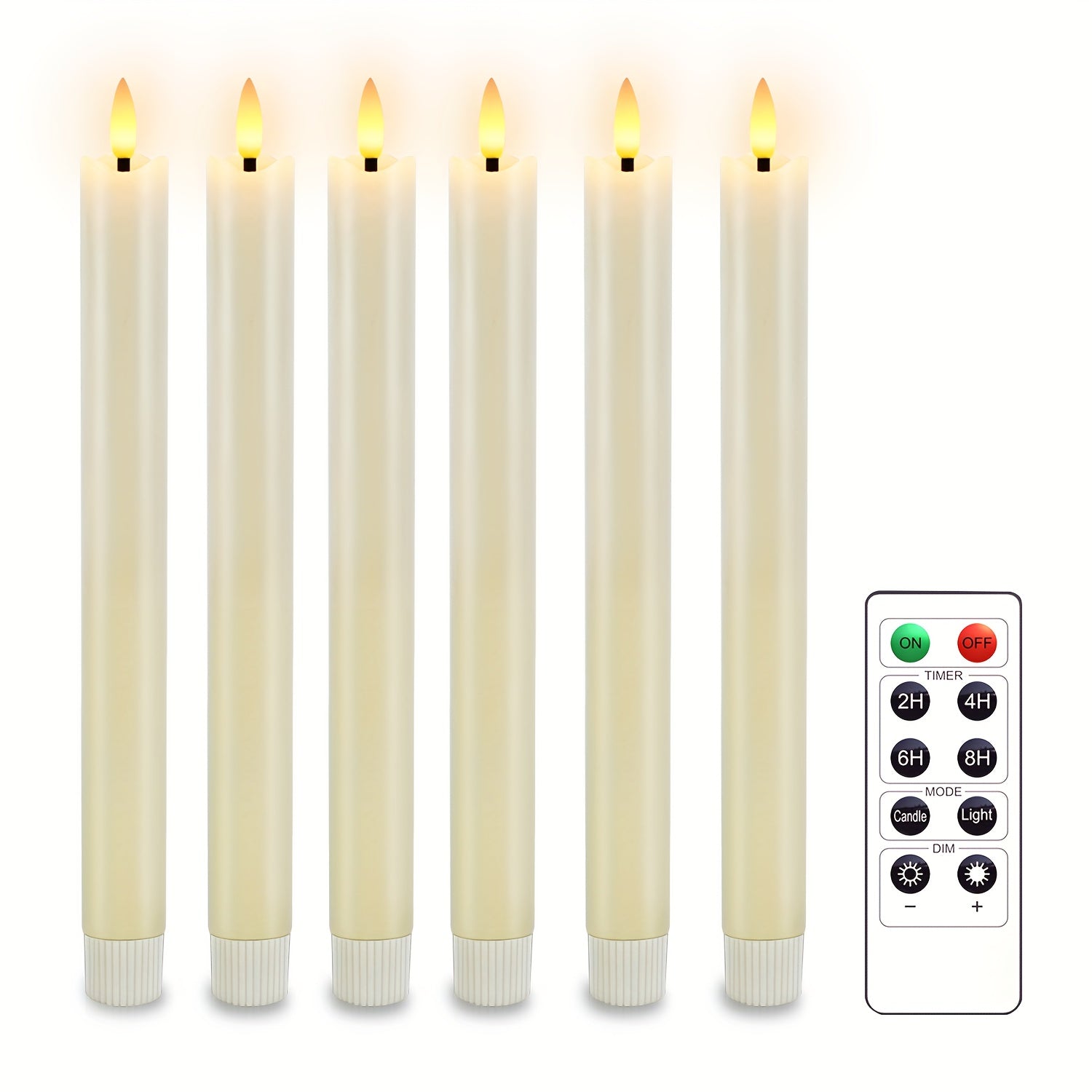 CandleLuxe – 6 LED Taper Candles with Remote for Luxurious Event Lighting 0