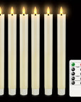 CandleLuxe – 6 LED Taper Candles with Remote for Luxurious Event Lighting 2