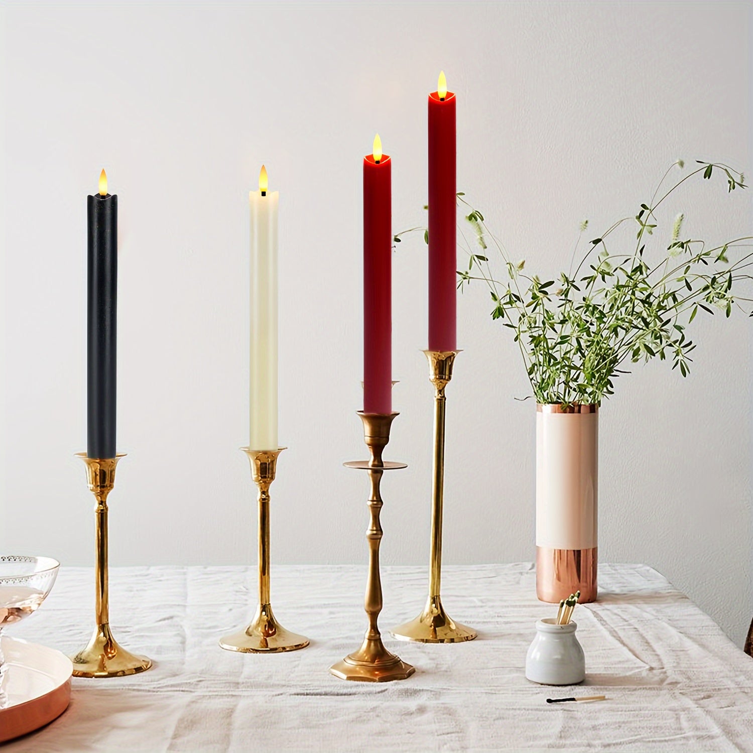 CandleLuxe – 6 LED Taper Candles with Remote for Luxurious Event Lighting 6