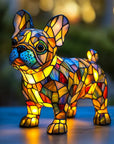 CanineGlow | Charming Colorful Tiffany Style Dog Lamp for Dog Lovers 0