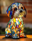 CanineGlow | Charming Colorful Tiffany Style Dog Lamp for Dog Lovers 1