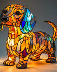 CanineGlow | Charming Colorful Tiffany Style Dog Lamp for Dog Lovers 3