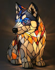 CanineGlow | Charming Colorful Tiffany Style Dog Lamp for Dog Lovers 9