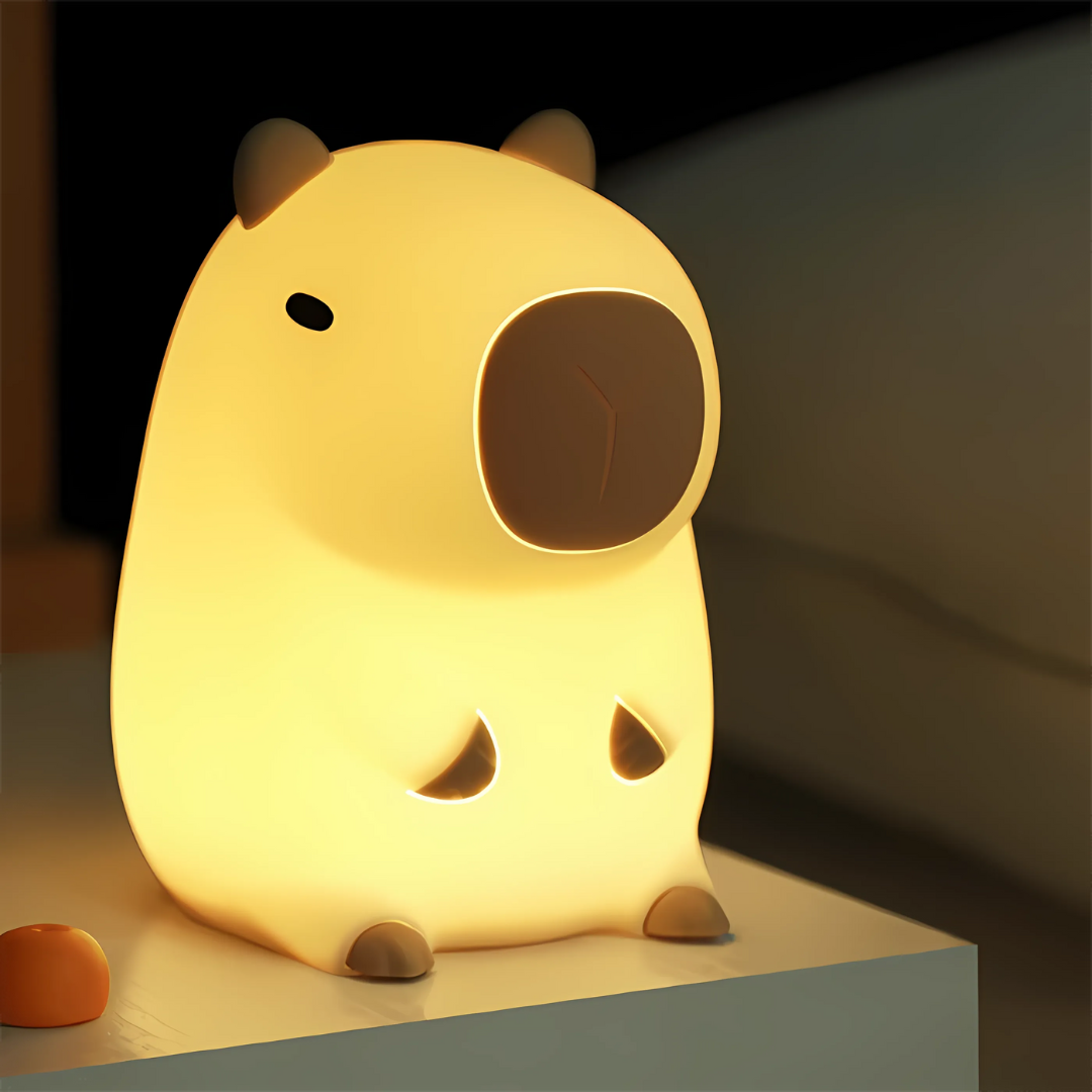 CapybaraGlow | Playful Adjustable Silicone Night Light for Relaxation 0