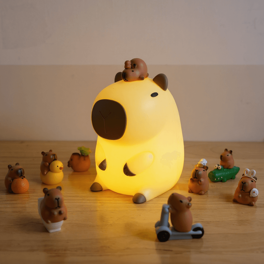 CapybaraGlow | Playful Adjustable Silicone Night Light for Relaxation 2