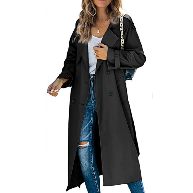 Cassandra | Elegant Women's Long Trench Coat with Modern Chic Look 0