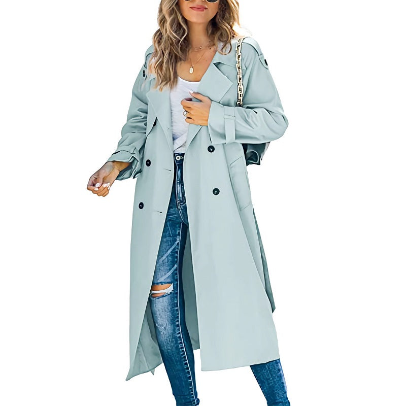 Cassandra | Elegant Women's Long Trench Coat with Modern Chic Look 1