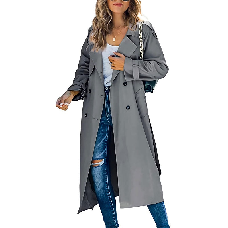 Cassandra | Elegant Women's Long Trench Coat with Modern Chic Look 2
