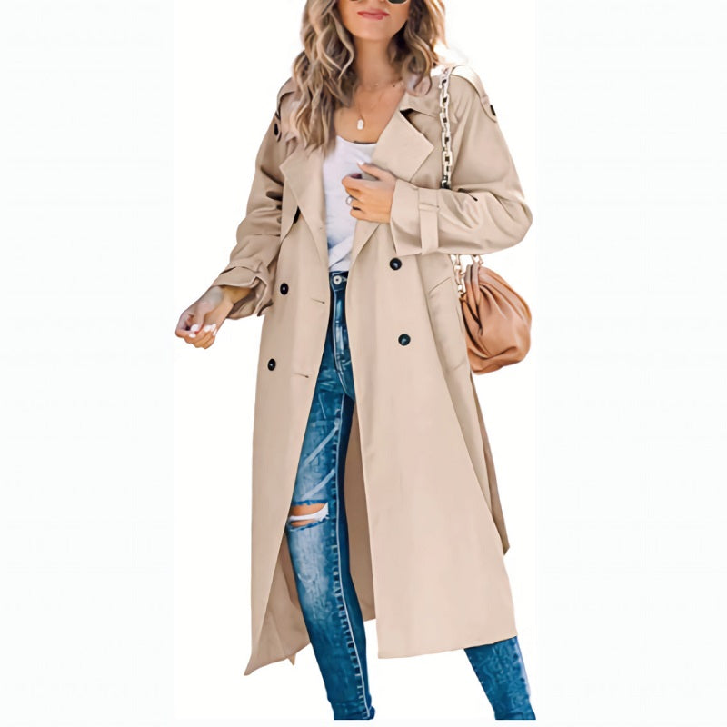 Cassandra | Elegant Women's Long Trench Coat with Modern Chic Look 3