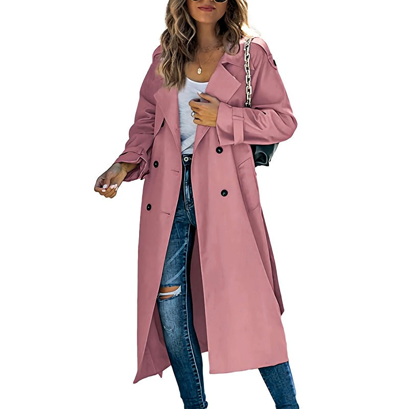 Cassandra | Elegant Women's Long Trench Coat with Modern Chic Look 4