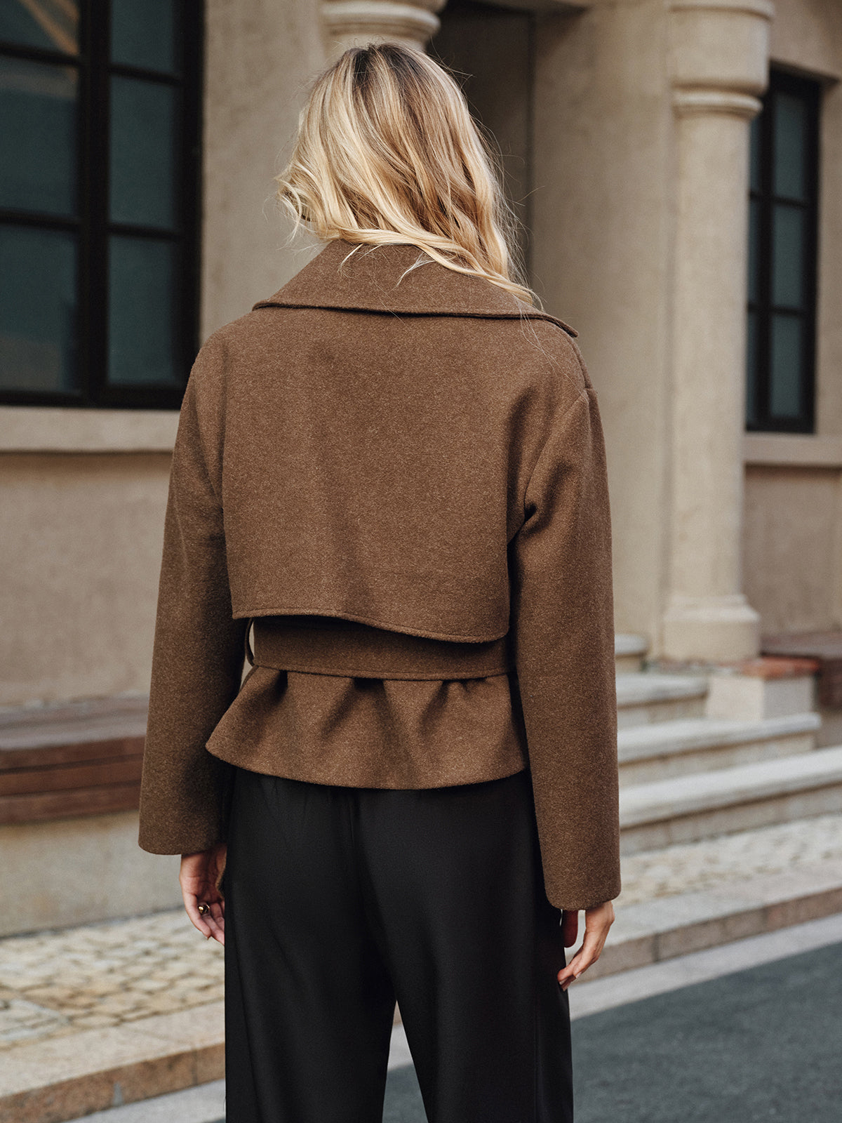 Cassidy | Belted Double-Breasted Tweed Coat 5
