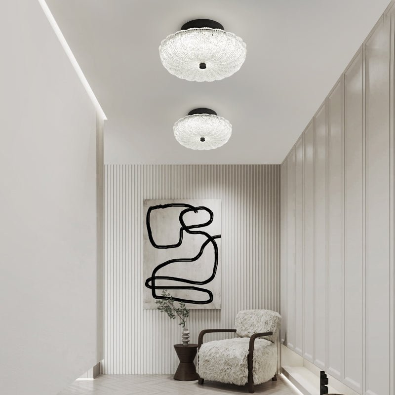 CelestiaGlow | Elegant Vintage Brass Ceiling Lamp with Crystal Diffuser 6