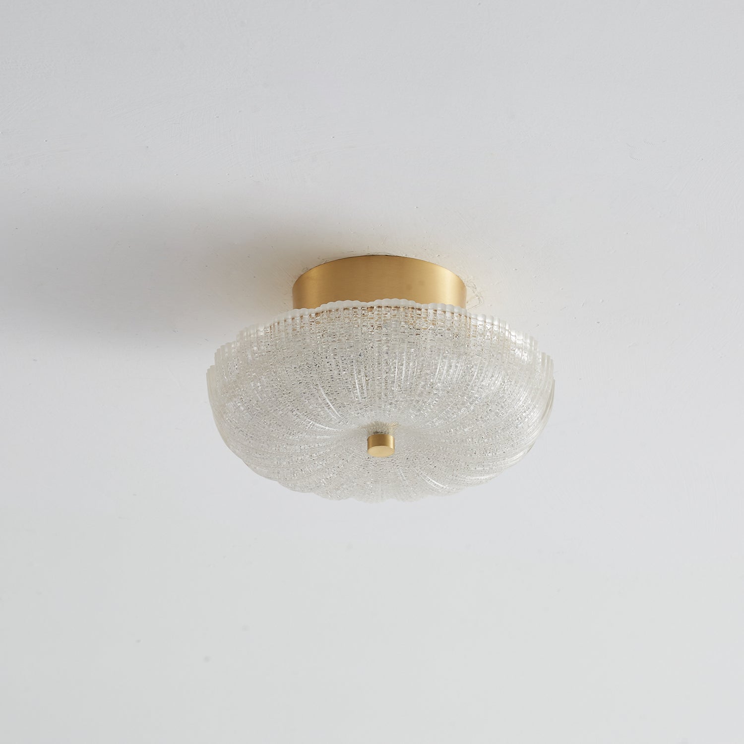CelestiaGlow | Elegant Vintage Brass Ceiling Lamp with Crystal Diffuser 7