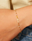 CelestialCross | Elegant Adjustable Silver Friendship Bracelet 6