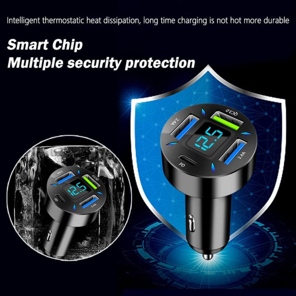 ChargeMate | Multi-Port USB Car Charger Adapter for Fast Charging Devices 6