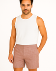 Erwin | Retro Bermuda Shorts with Buttoned Drawstring Waist