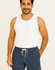 Benediktus | Stylish Striped Swim Shorts for Men with Adjustable Drawstring
