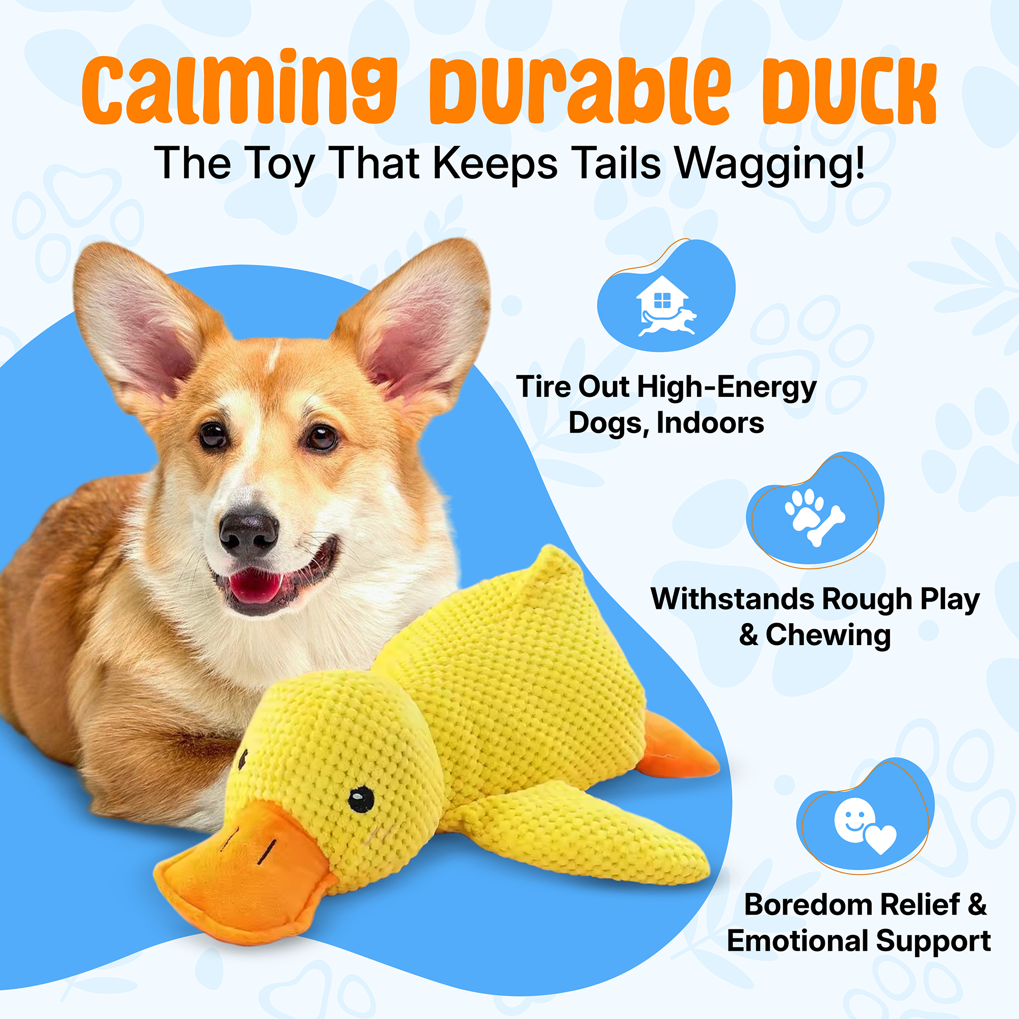 ChewNest | Plush Duck Toy for Dogs – Soft, Squeaky & Durable 2