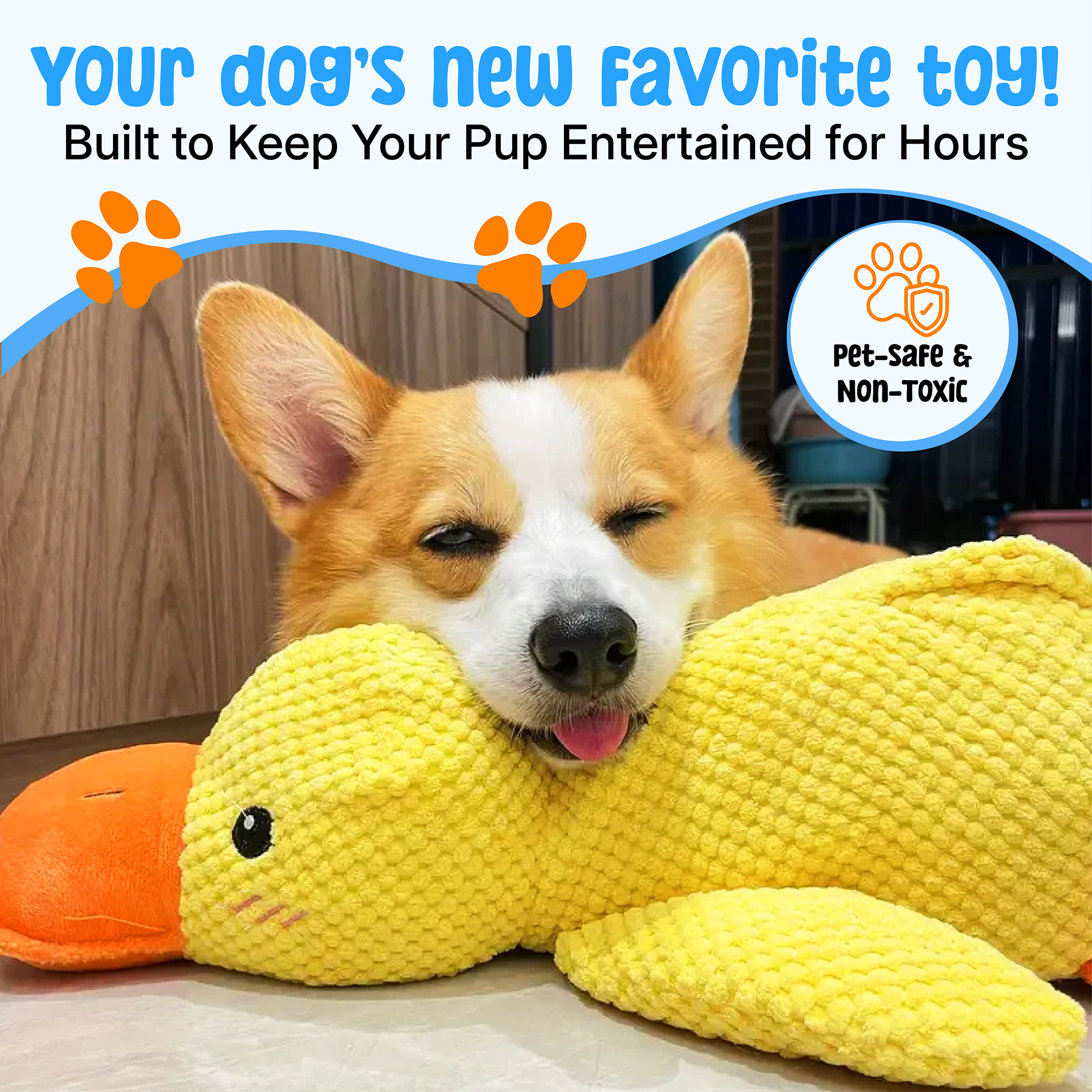 ChewNest | Plush Duck Toy for Dogs – Soft, Squeaky & Durable 4