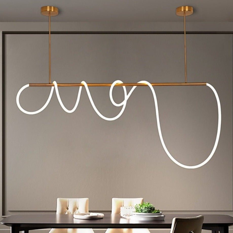 Chic LED Hanging Light – Modern Pendant Lighting in Aluminum and Silicone with Flexible Lengths 0