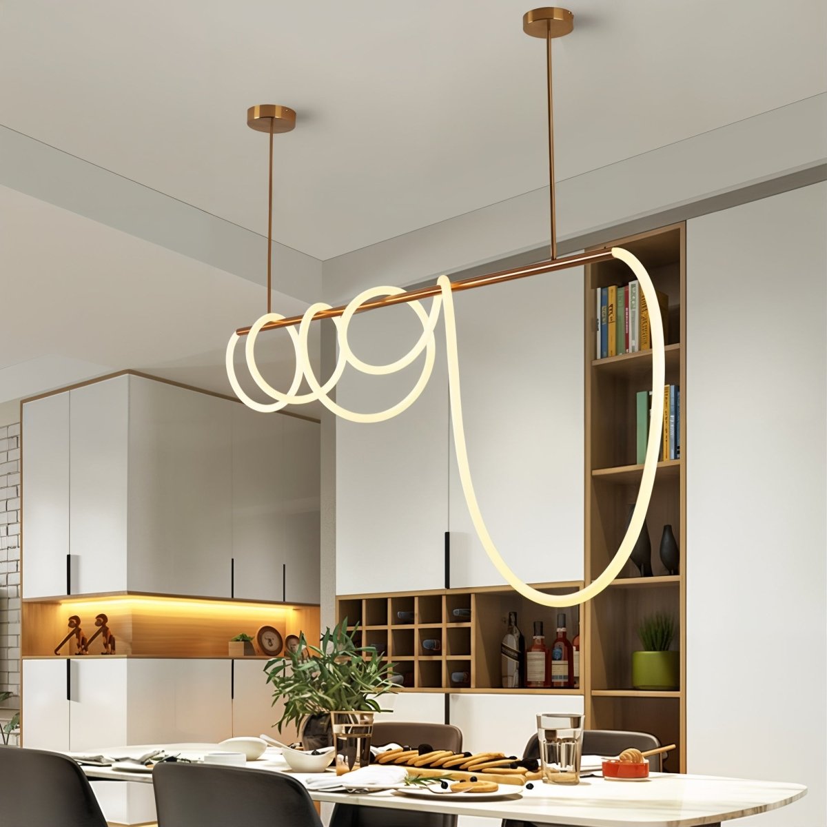 Chic LED Hanging Light – Modern Pendant Lighting in Aluminum and Silicone with Flexible Lengths 3