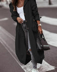 Chic Long Waterproof Coat for Women – Lightweight Rain Coat with Flattering Longline Design 1
