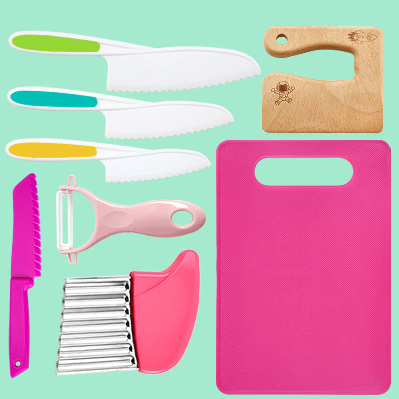 Children's 8-Piece Cooking Set – BPA-Free Kitchen Tools with Child-Safe Knives and Colorful Accessories 1