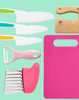 Children's 8-Piece Cooking Set – BPA-Free Kitchen Tools with Child-Safe Knives and Colorful Accessories 1