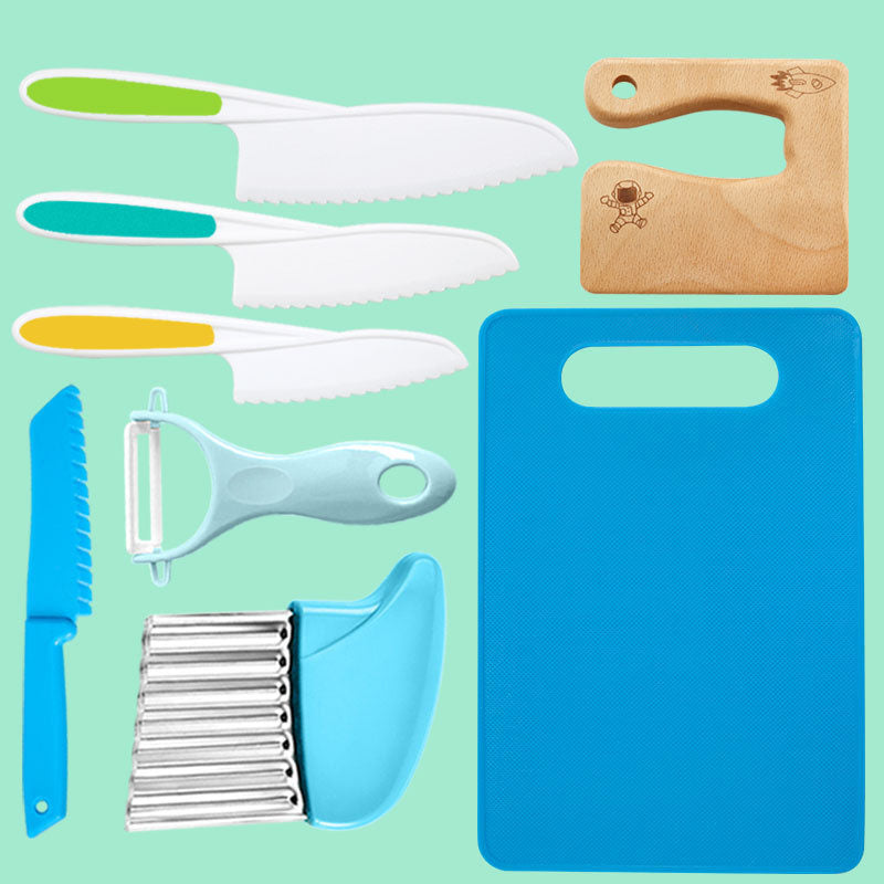 Children's 8-Piece Cooking Set – BPA-Free Kitchen Tools with Child-Safe Knives and Colorful Accessories 2