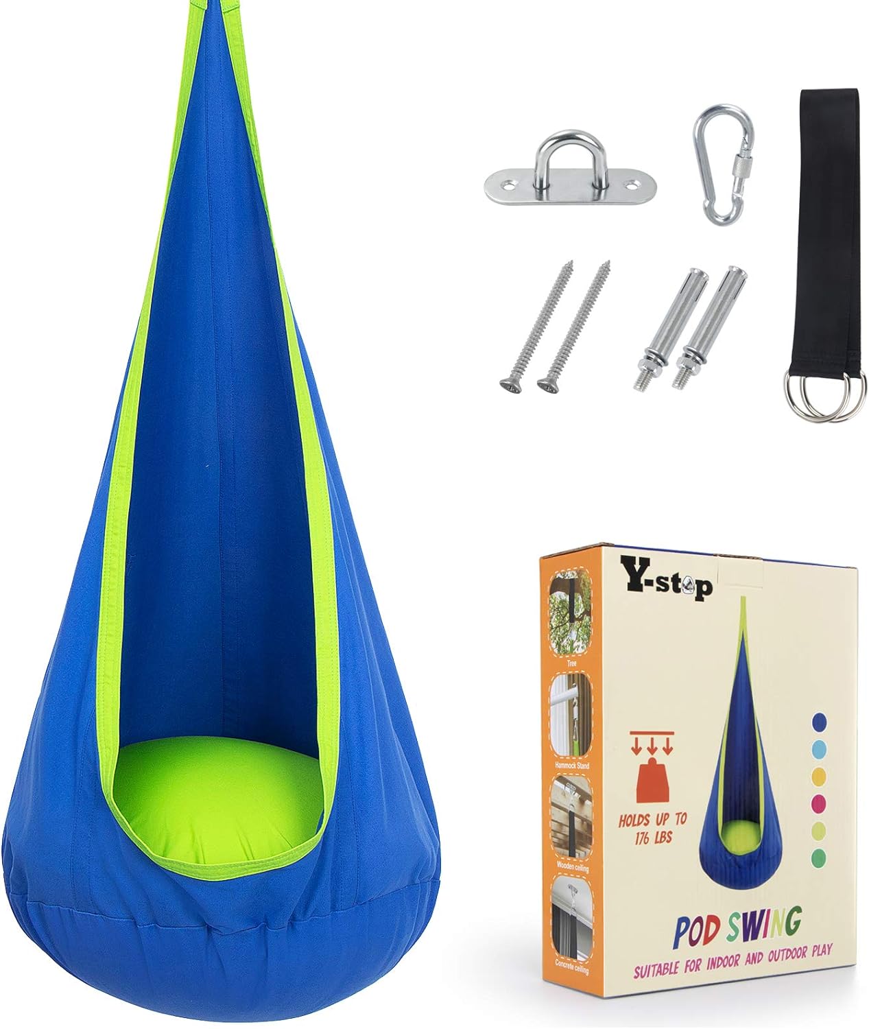 Children's Hanging Chair CocoonNest - Cozy Inflatable for Indoor & Outdoor Fun! 0