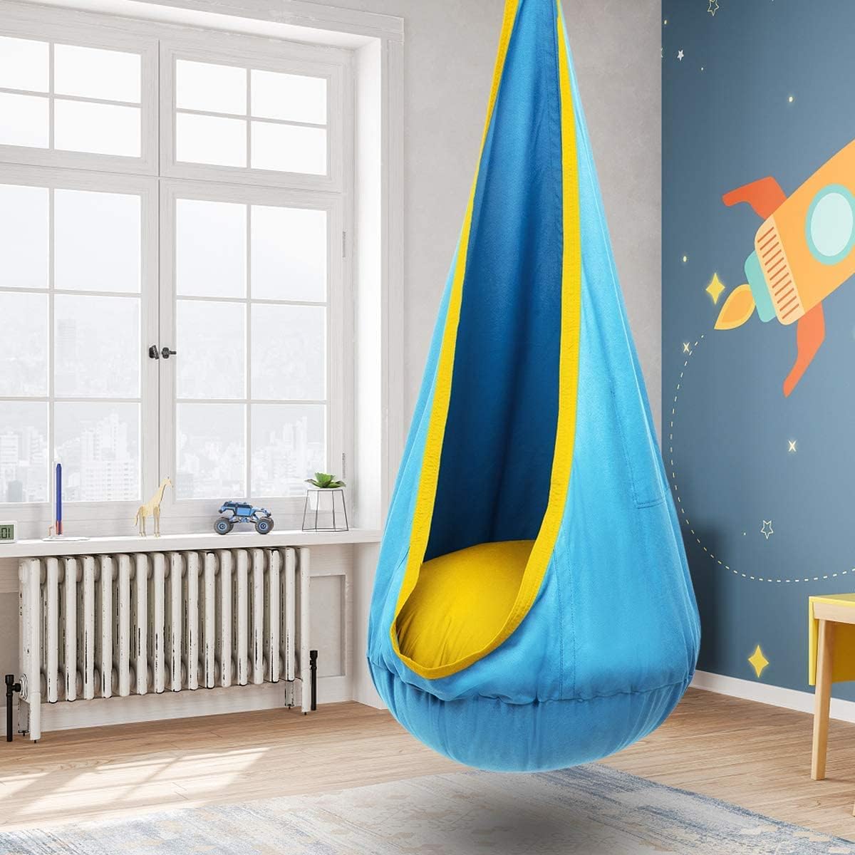 Children's Hanging Chair CocoonNest - Cozy Inflatable for Indoor & Outdoor Fun! 3