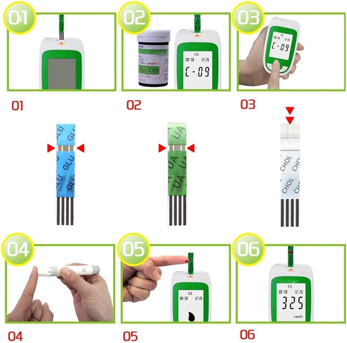 Cholesterol Home Test Kit Portable Blood Monitor 4