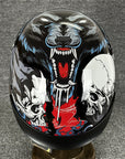 Chopper Half Helmet with Integrated Visor – Quick Release, Removable Liner, Comfortable Half Shell Motorcycle Helmet for Urban Riding 7