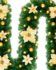 Christmas Garland | Elegant Rattan Banner with LED Lighting 0