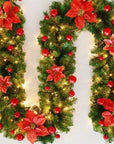 Christmas Garland | Elegant Rattan Banner with LED Lighting 3