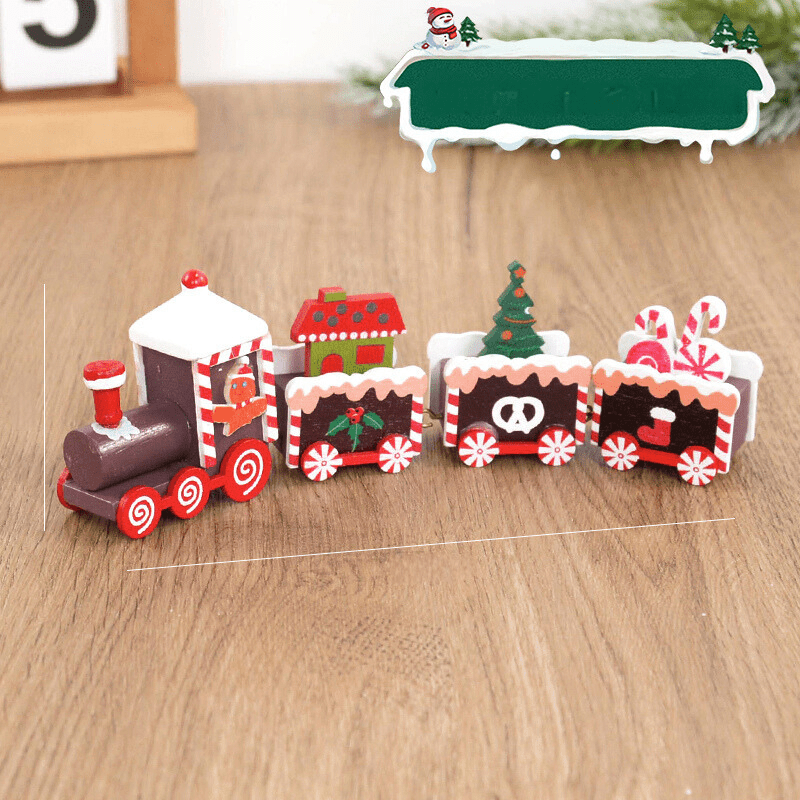 Christmas Train | Cheerful Wooden Decoration 4