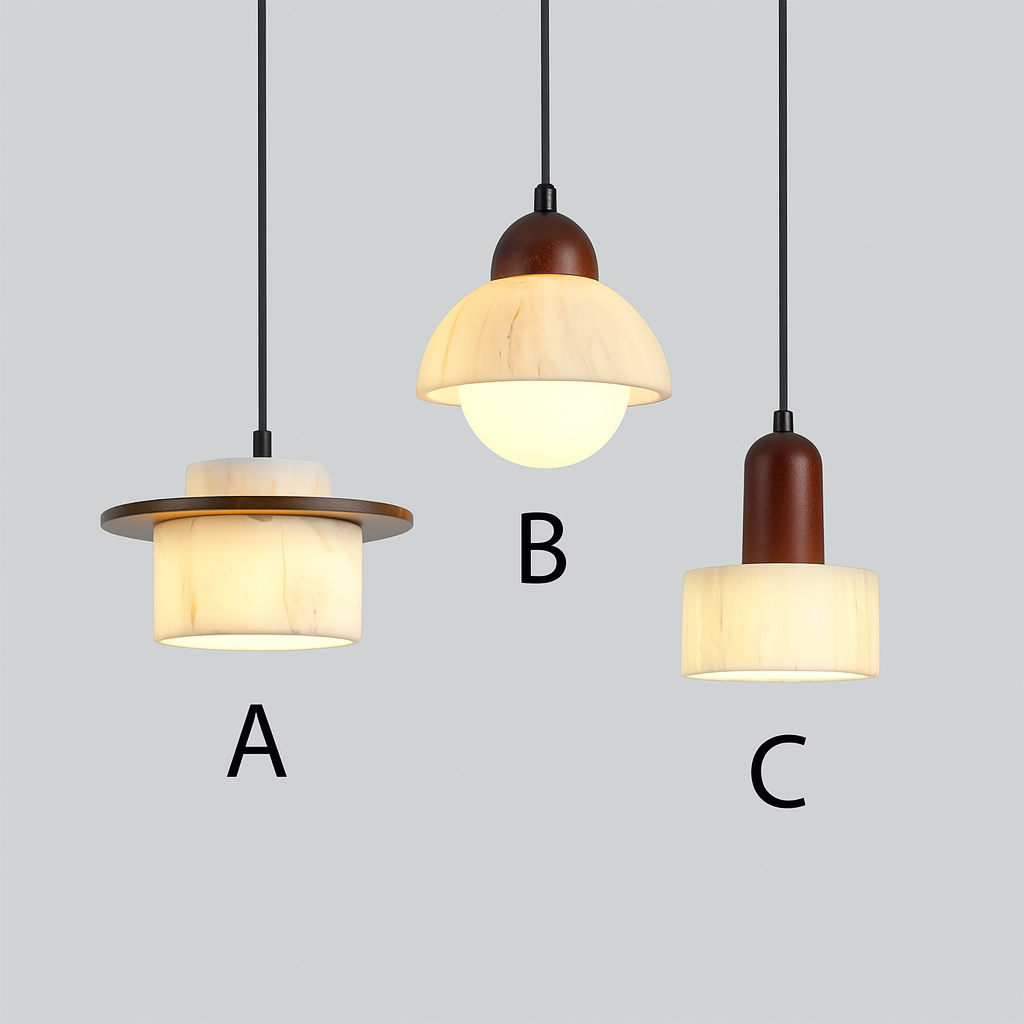 ChromaLux | Elegant Alab Marble Pendant Lamp 6