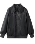 Clarisse | Women's Oversized Leather Winter Jacket 0
