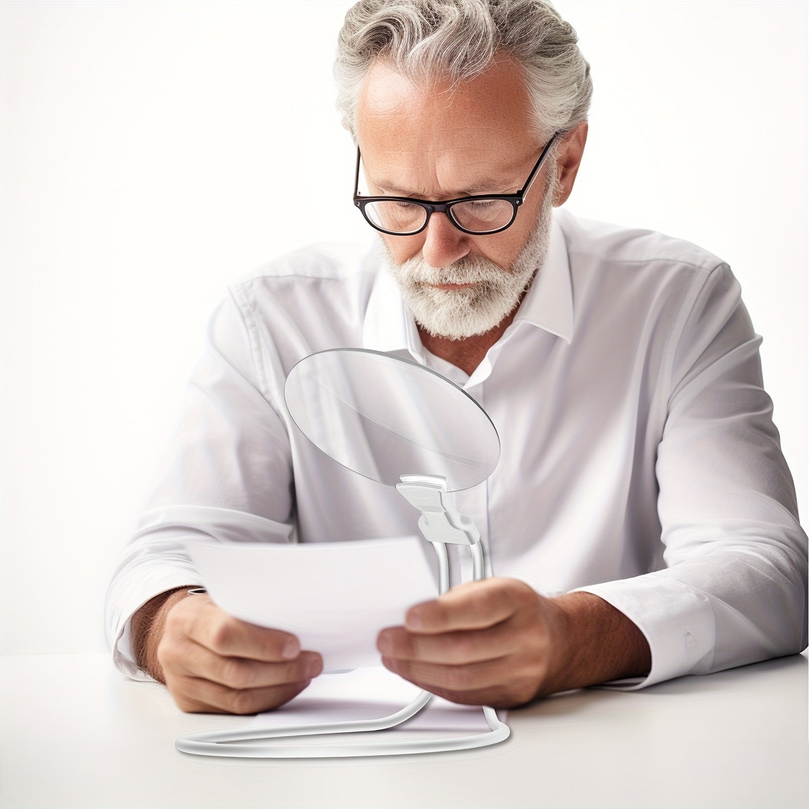 ClarityLens | Ergonomic Adjustable 5X Hands-Free Magnifying Glass 5