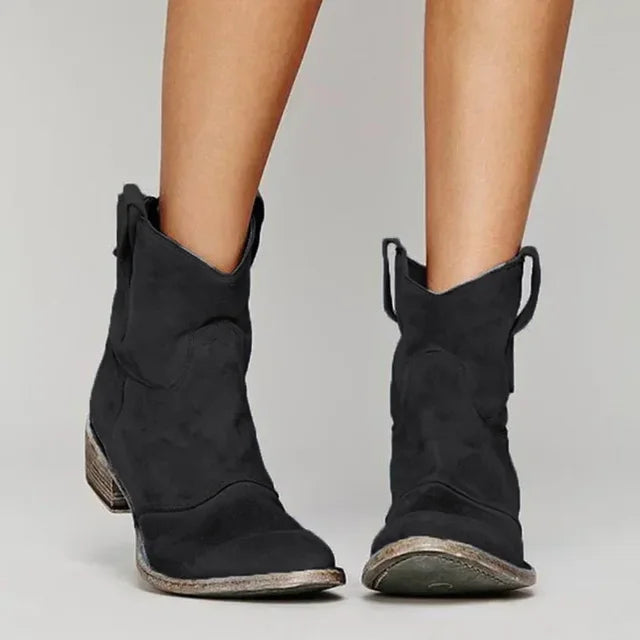 Classic Black Cowboy Boots for Women - Premium Comfortable Western Footwear 1
