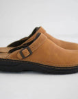 Classic Leather Clogs for Women with Adjustable Buckle – Comfortable Closed Toe Footwear 1