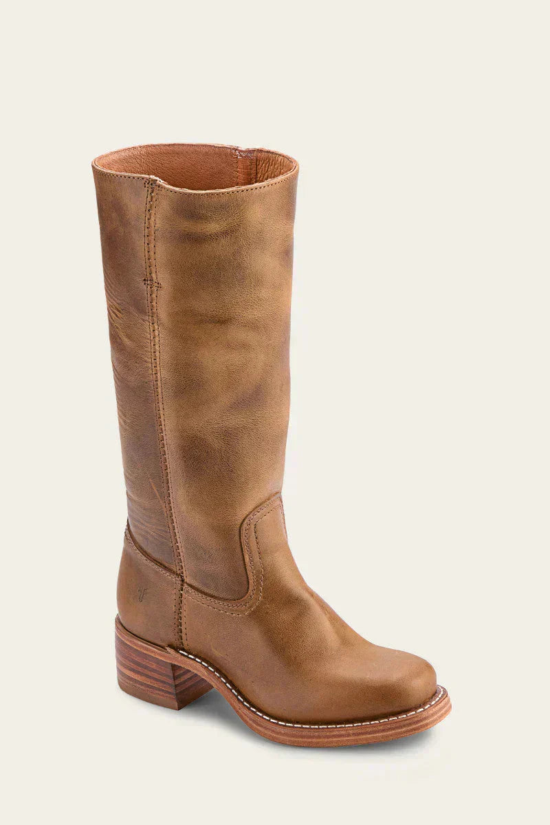 Classic Women&#39;s Leather Boots with Block Heel – Durable Handcrafted Design for Timeless Style 1