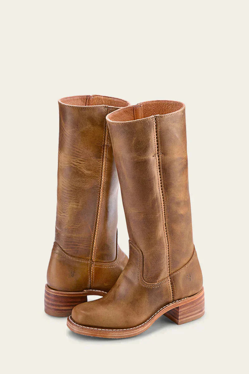 Classic Women&#39;s Leather Boots with Block Heel – Durable Handcrafted Design for Timeless Style 2